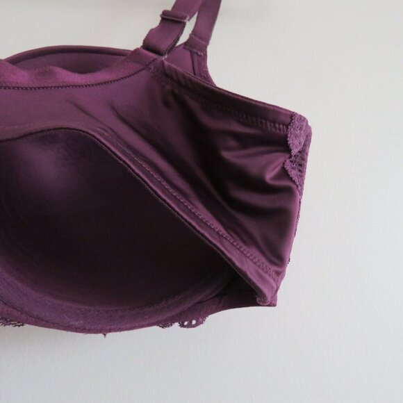 TORRID CURVE Perfect T-Shirt Bra in Microfiber Purple Shine Satin - Size 38DDD - Picture 11 of 12